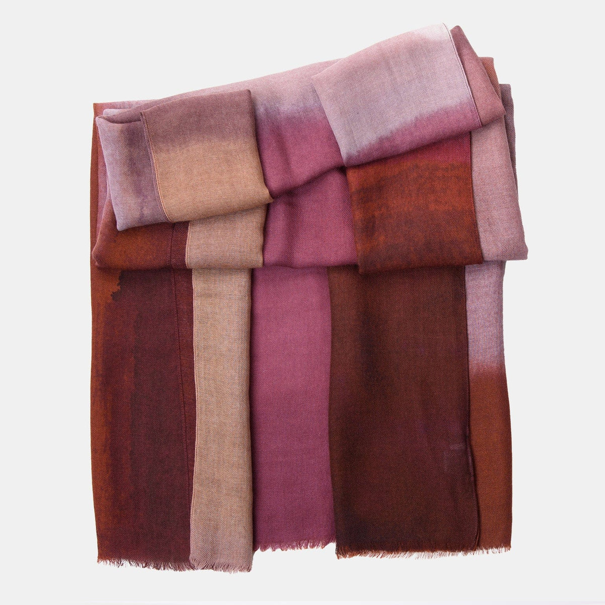 Burgundy Italian Wool Silk Scarf