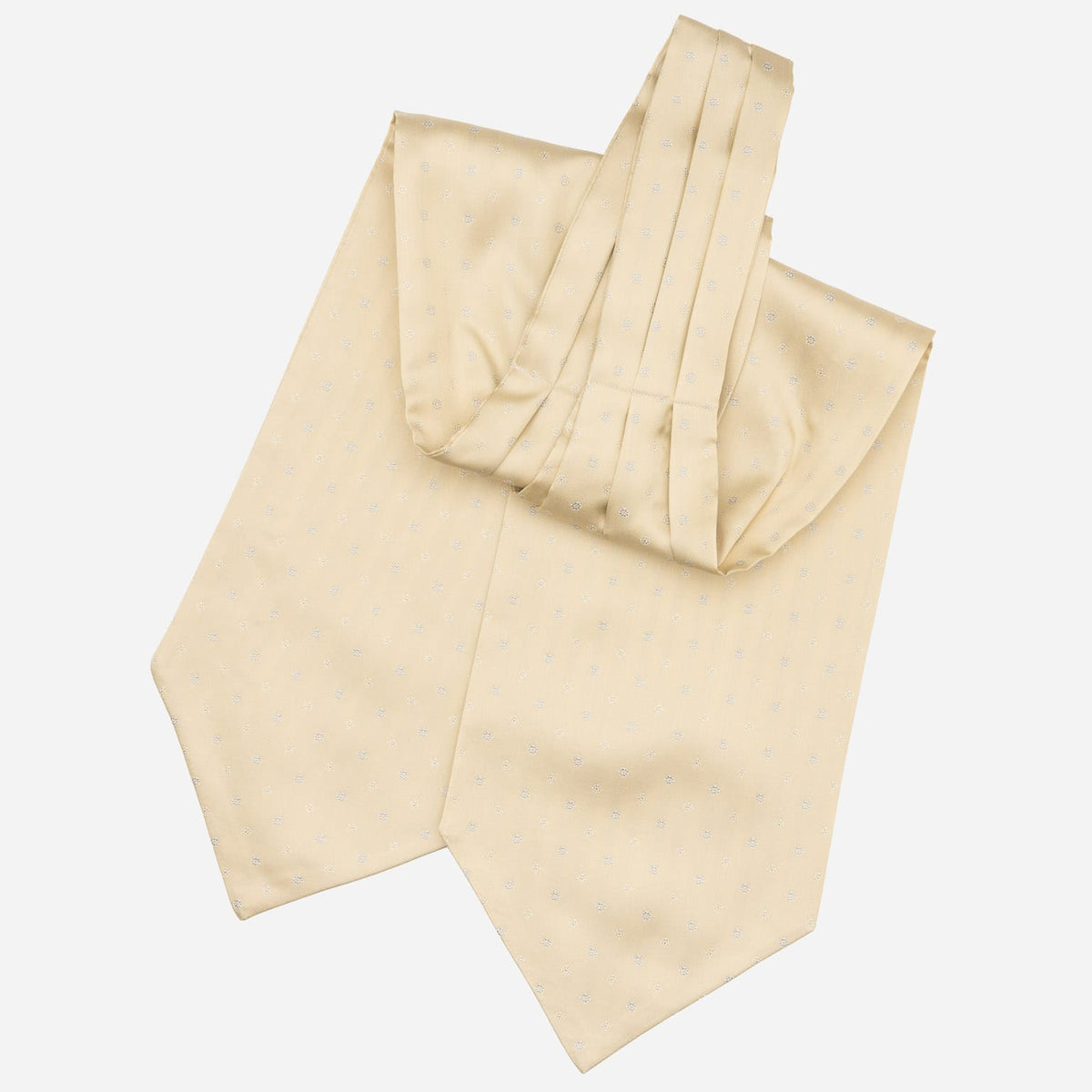 Italian Yellow Silk Woven Ascot Tie