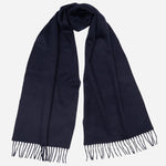 Navy Felted Italian Cashmere Scarf