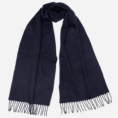 Navy Felted Italian Cashmere Scarf