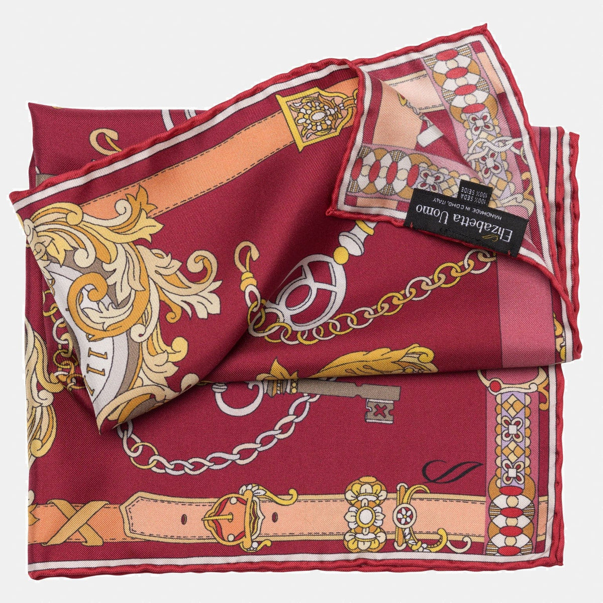 Cerise Silk Italian Pocket Square