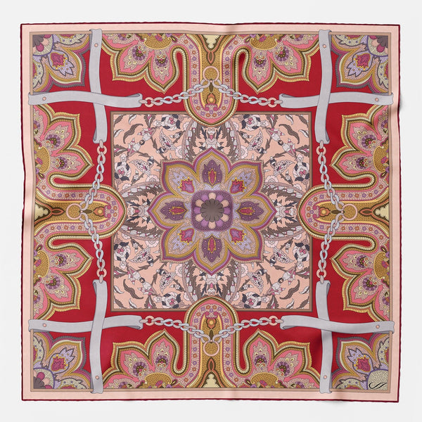Women's Silk Bandana Cherry Red