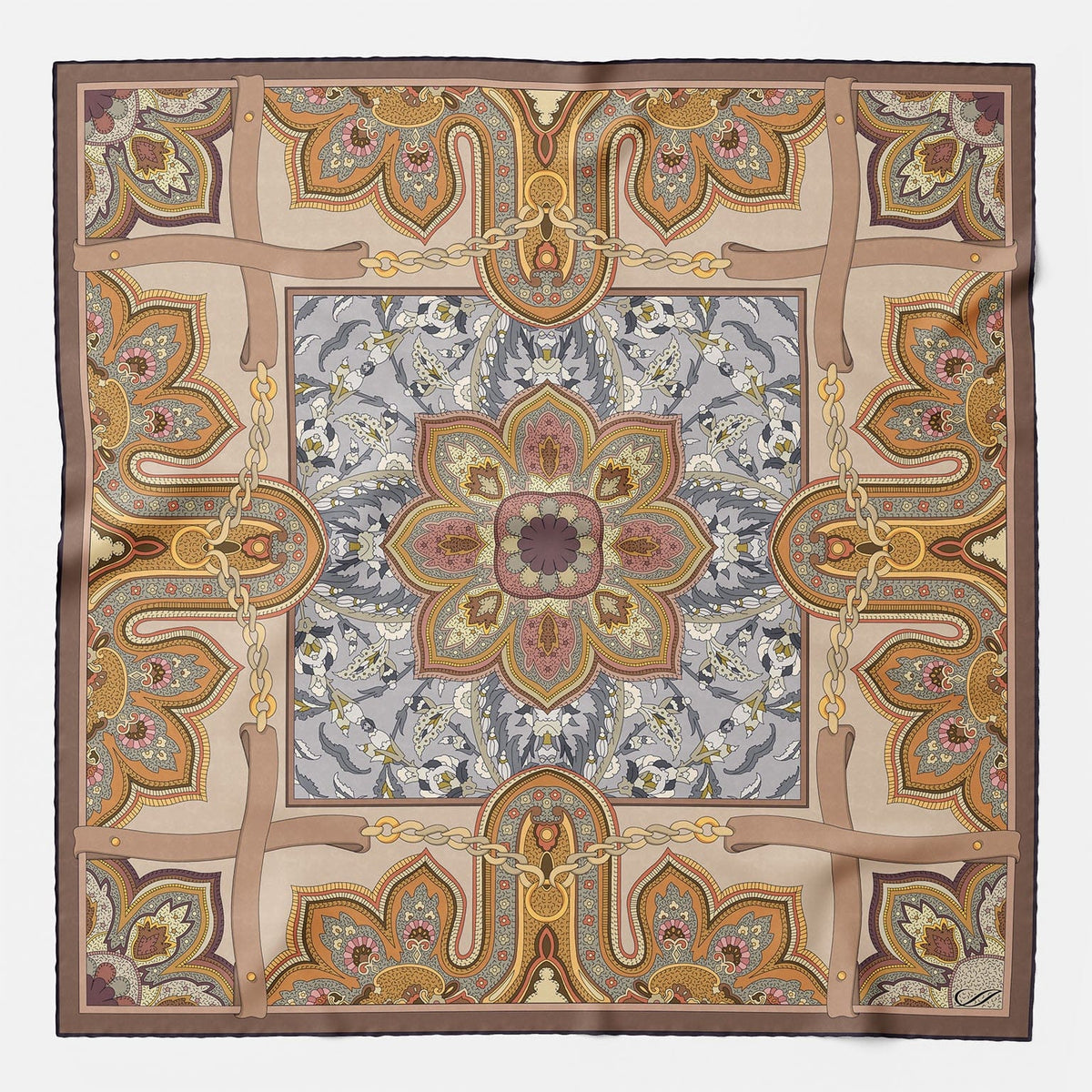 Women's Silk Bandana Brown