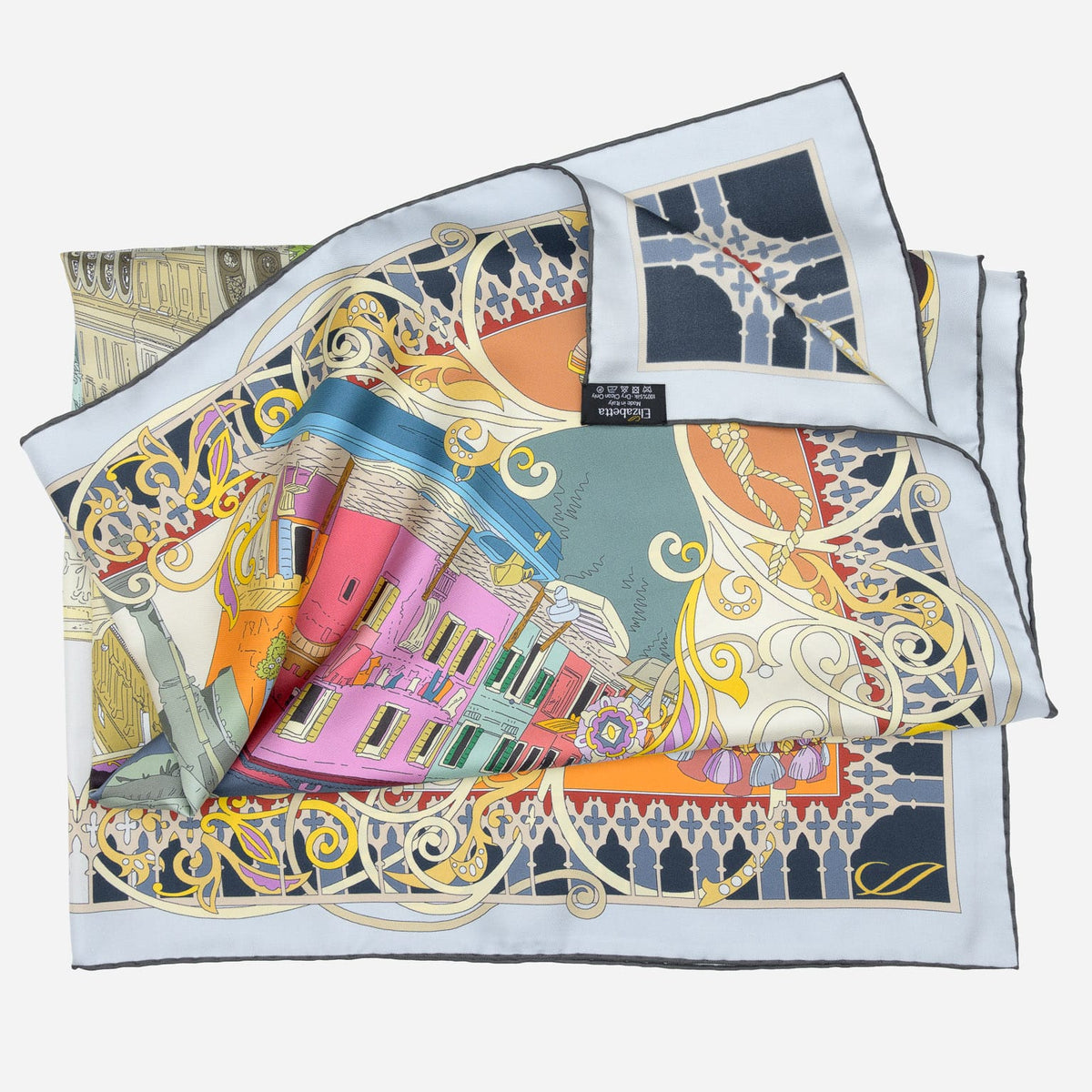 Celebrating Venezia Handmade Italian Silk Scarf