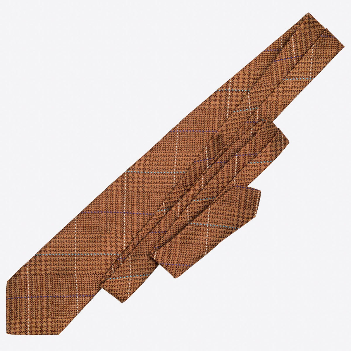 Copper Prince of Wales Designer Silk Tie