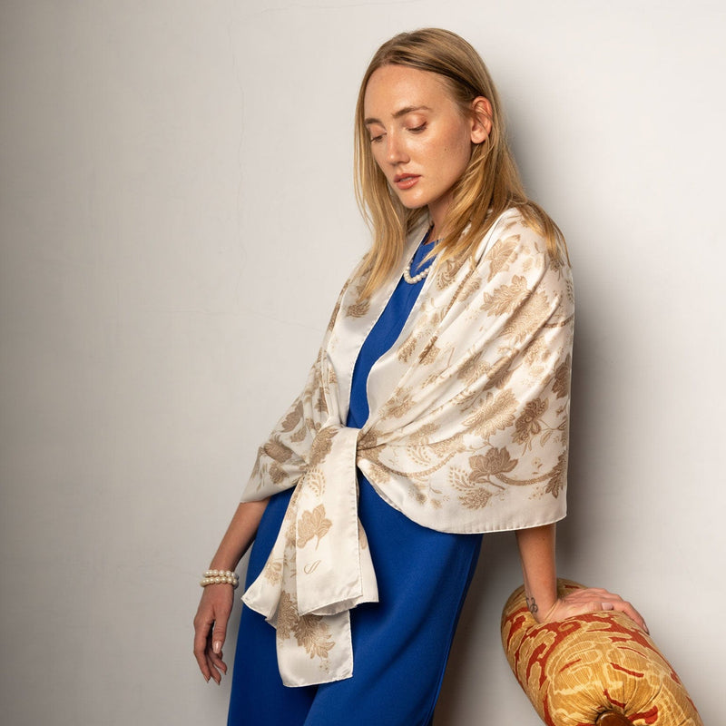 Writing on Stone Night Watch Satin Shawl main image 1