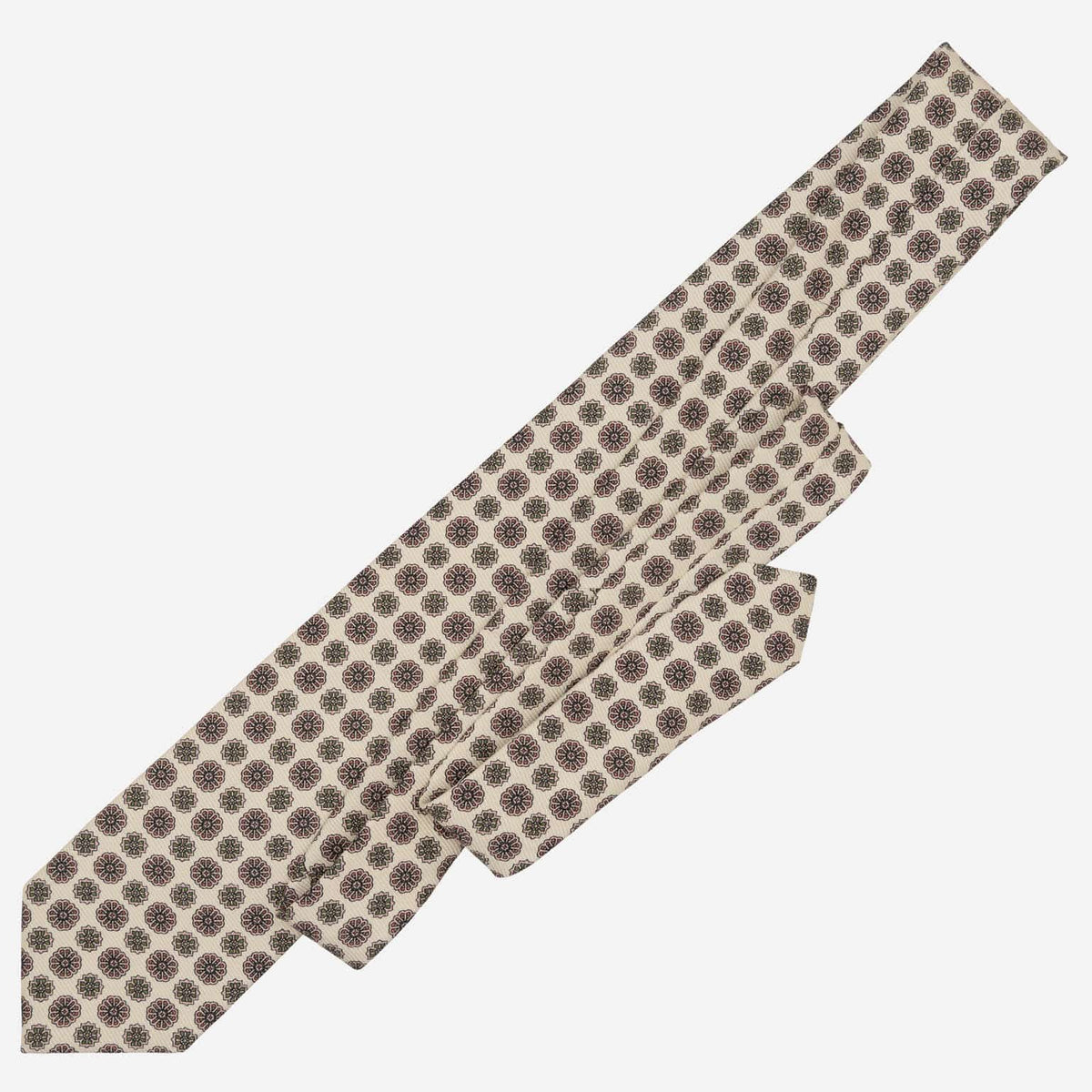 Handmade Cream Madder Silk Italian Tie
