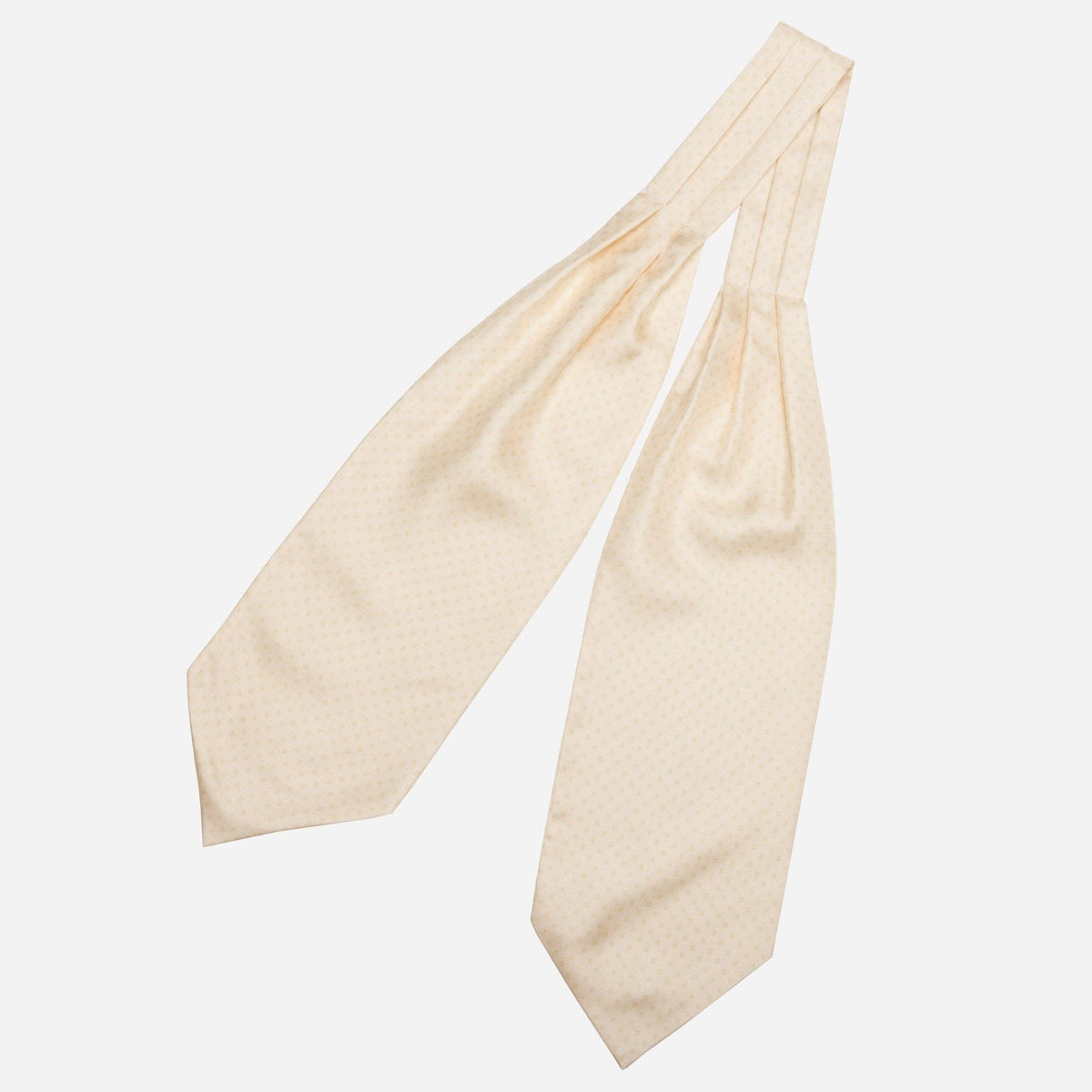 Cream Italian Silk Ascot Tie Day Cravat