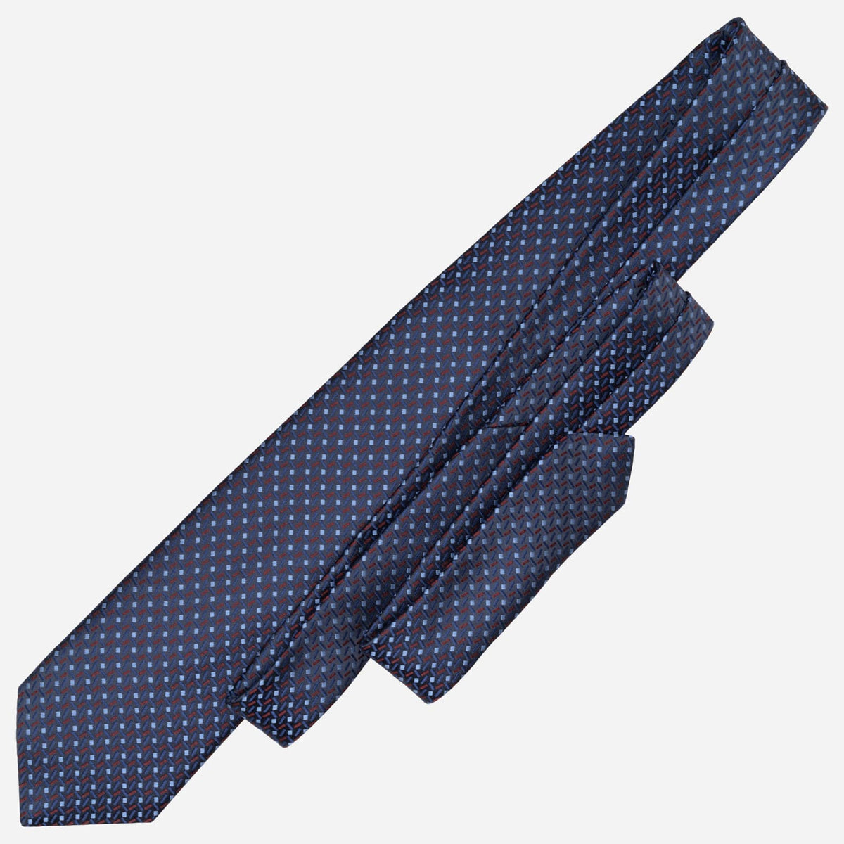 Blue Woven Pure Silk Italian Tie