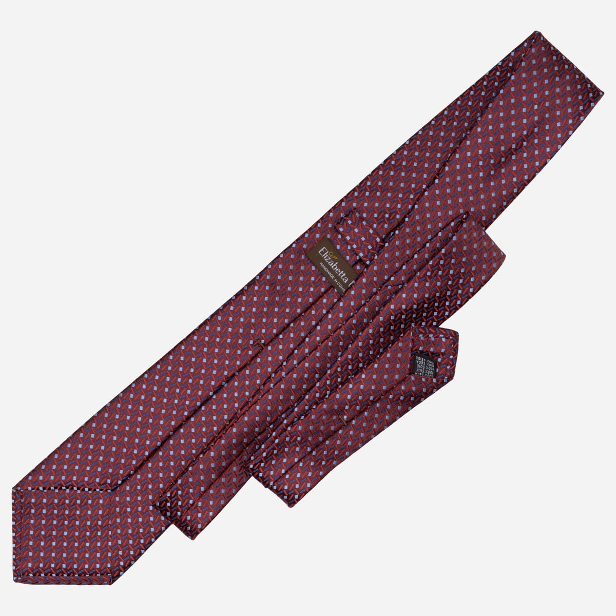Burgundy Woven Pure Silk Italian Tie