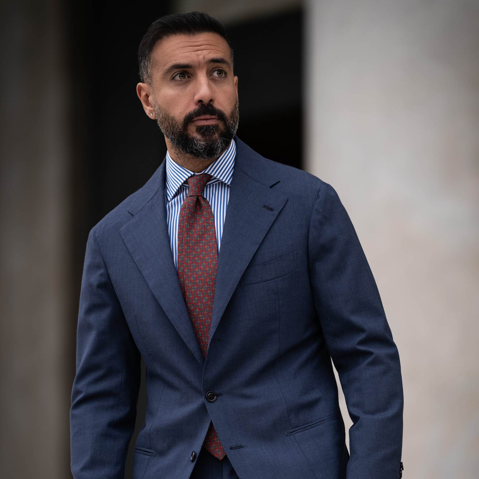 Dark Red Italian Madder Silk Tie