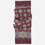 Men's Burgundy Silk Scarf Made in Italy