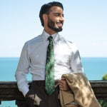 Emerald Green Handmade Floral Silk Tie