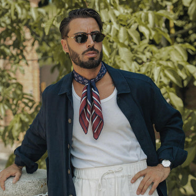 Burgundy Silk Neckerchief