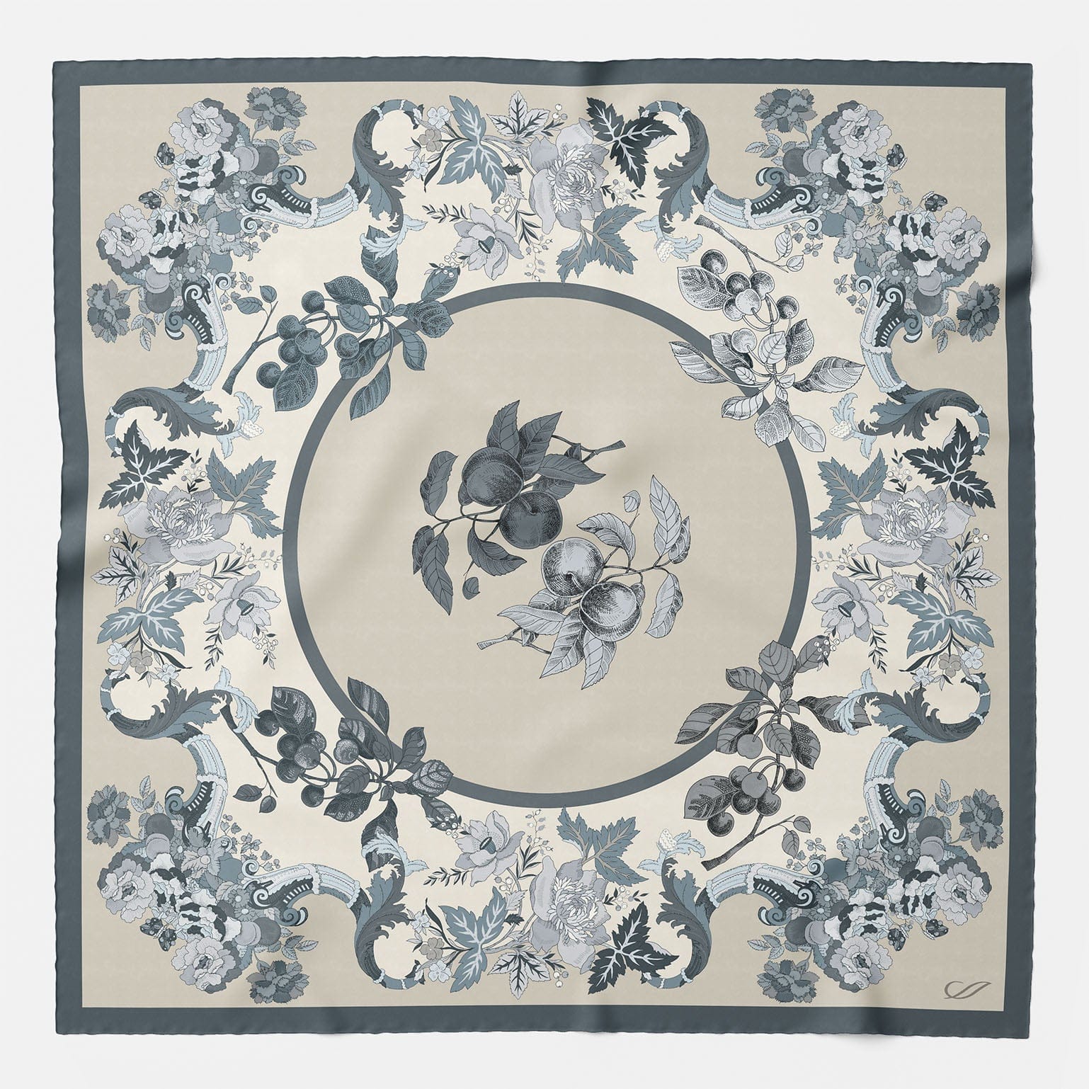 Dusty Blue Modal Cashemere Square Scarf