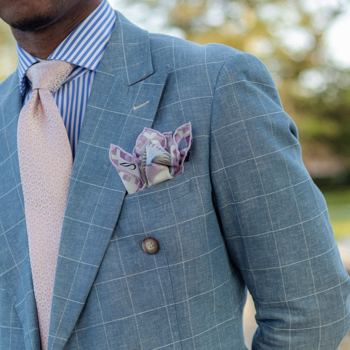 Italian Designer Dusty Rose Silk Necktie