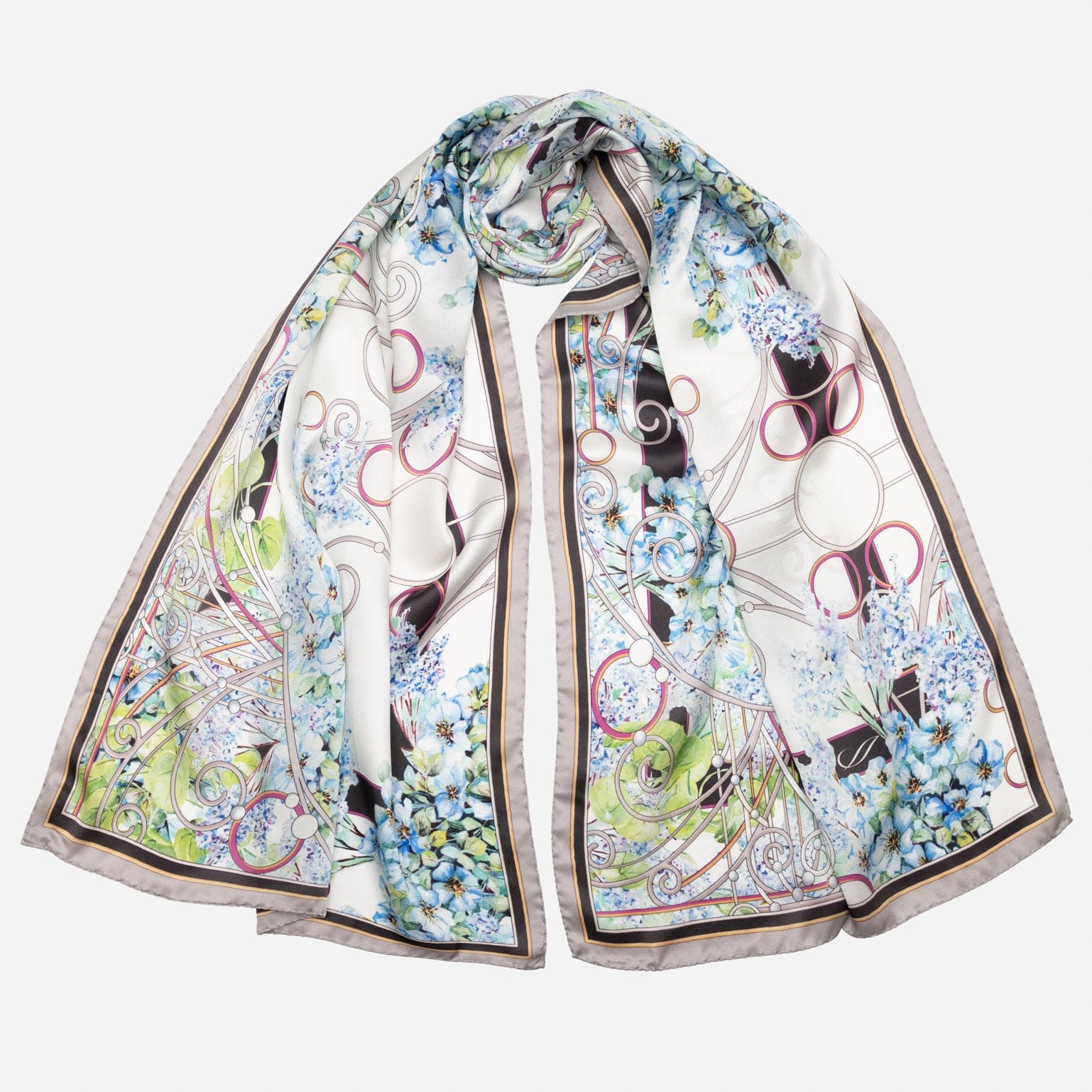 Women's luxury Italian silk scarf made in Como