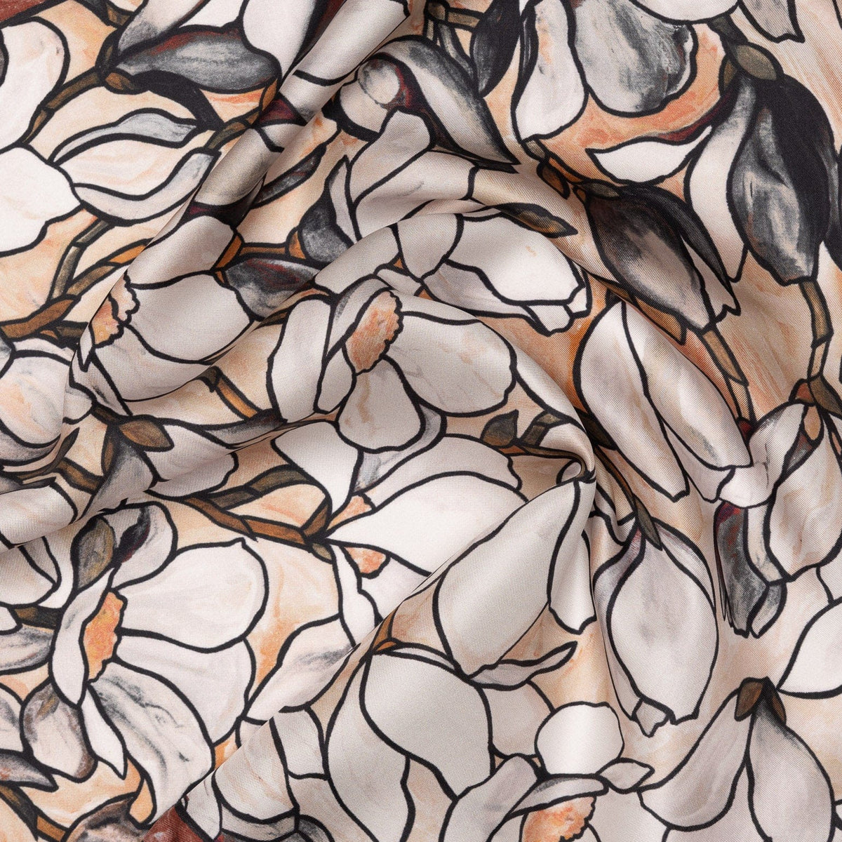 Women's Silk Bandana Floral Brown