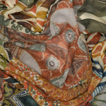 Terracotta Italian Designer Wool Scarf