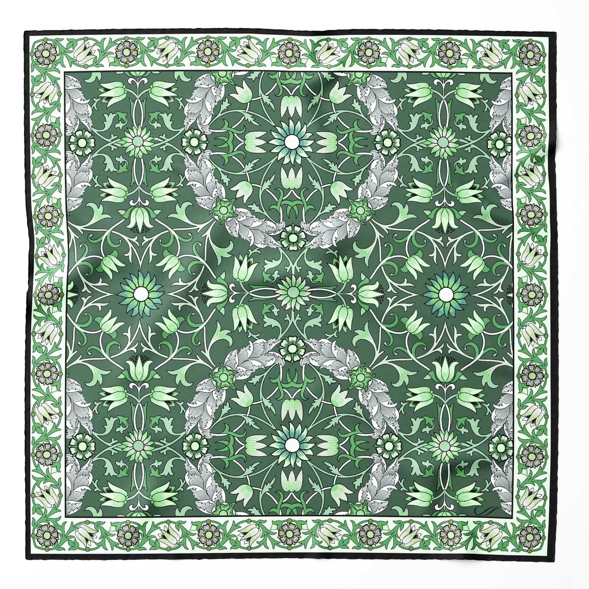 Luxury handmade Italian silk pocket square hand rolled