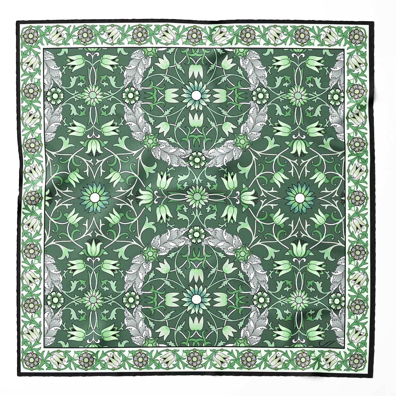 Luxury handmade Italian silk pocket square hand rolled