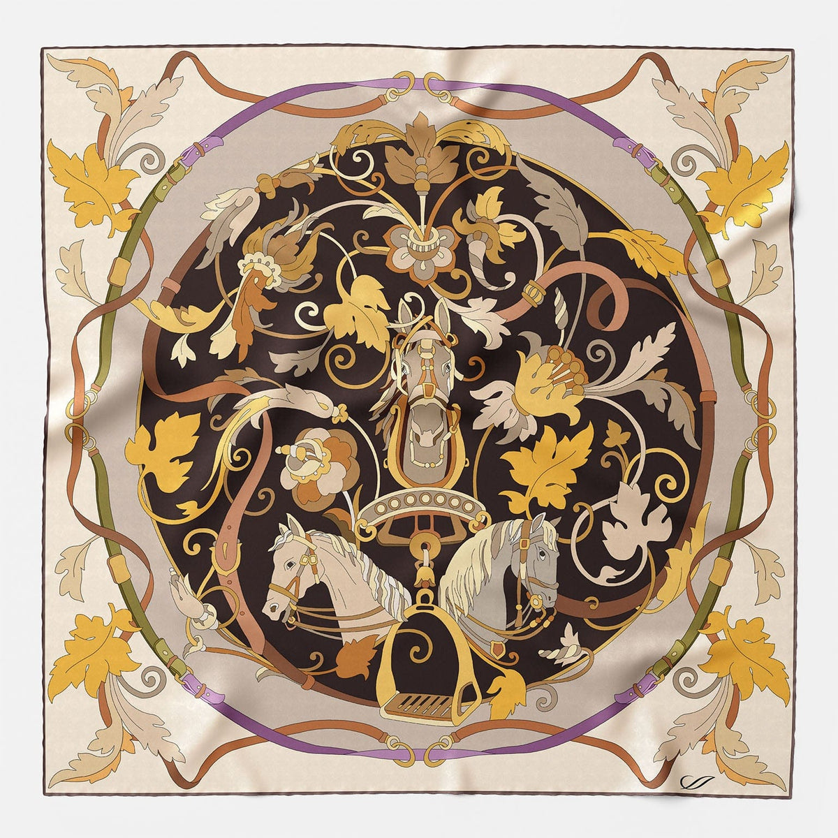 Women's Silk Bandana Autumn Browns