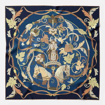 Women's Silk Bandana Midnight Blue