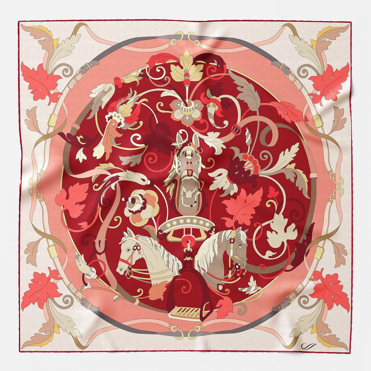 Women's Silk Bandana Berry Red