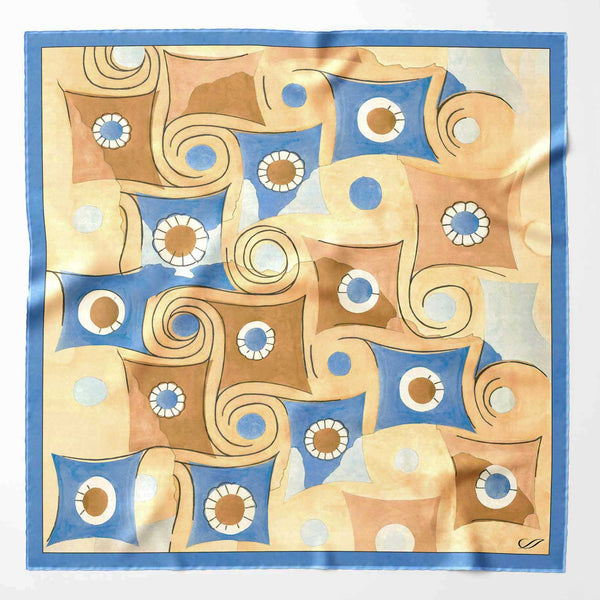 Luxury handmade Italian silk pocket square hand rolled