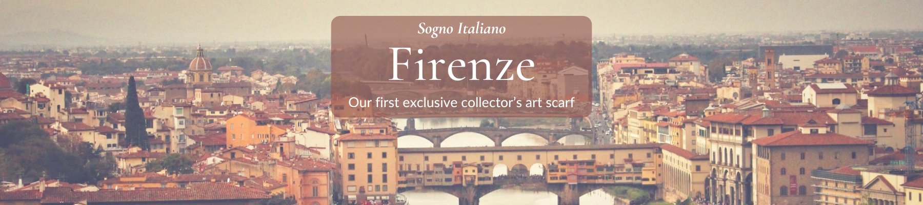 Luxury Florence Tuscany Italy silk art scarf collector's series