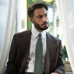 Green Madder Silk Designer Italian Tie