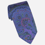 Indigo Blue Handmade Italian Silk Tie