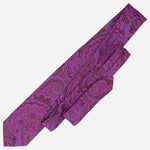 Magenta Paisley Handmade Italian Silk Tie