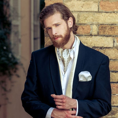 Formal silk ascot cravat