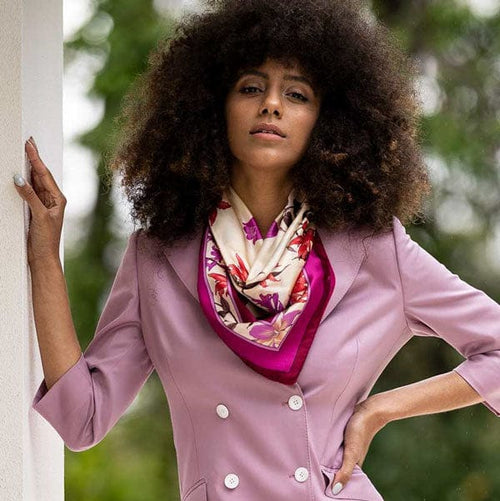 silk satin women's Italian scarf