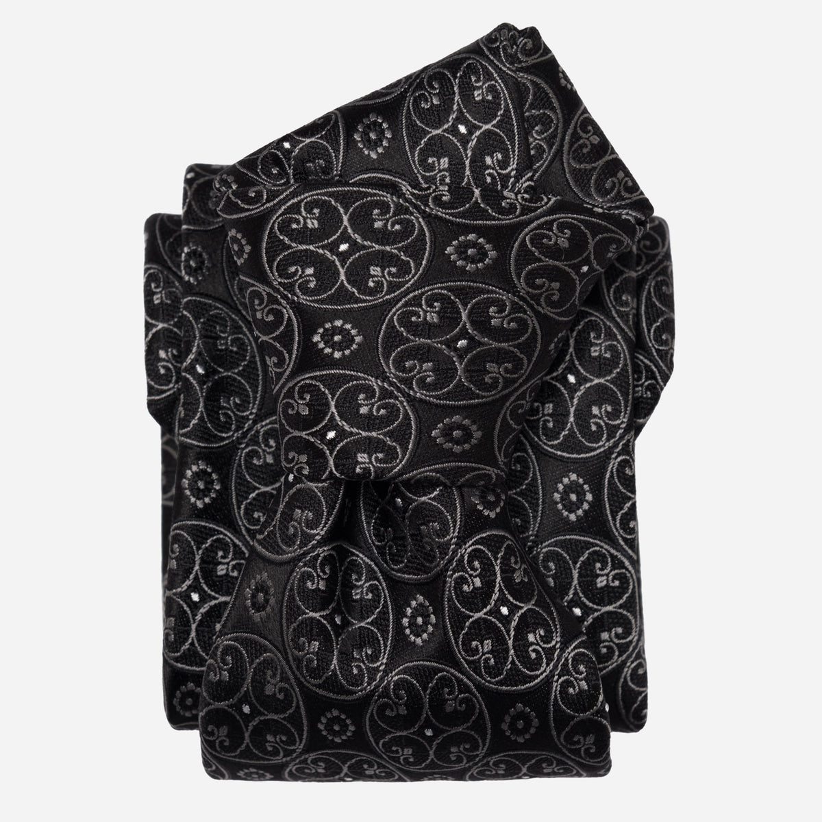 Vintage Designer Men&#39;s Silk Tie - Black