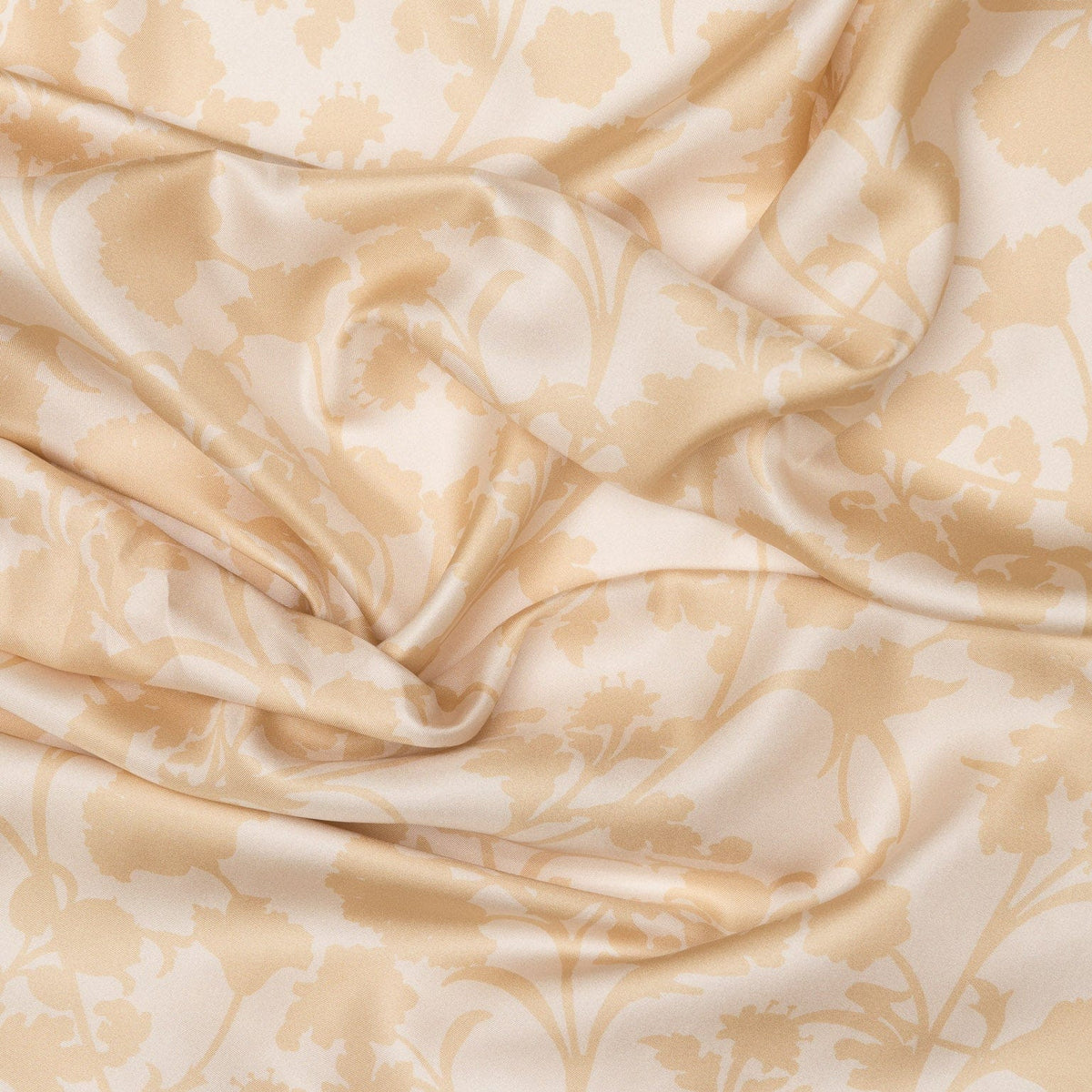 Gold Floral Italian Silk Evening Shawl