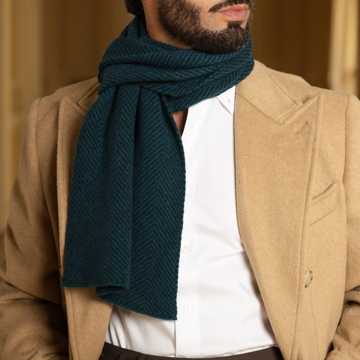Green Cashmere Neck Warmer