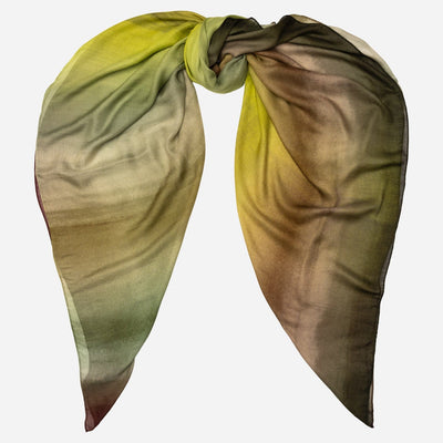 Green Modal Silk Square Scarf