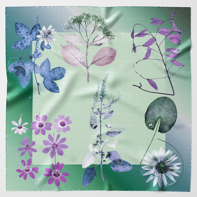 Best green silk satin scarf