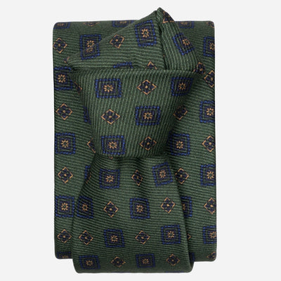Green Madder Silk Designer Italian Tie