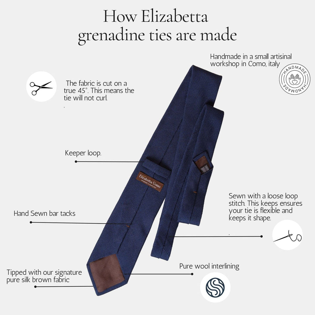 How Elizabetta grenadine ties are made