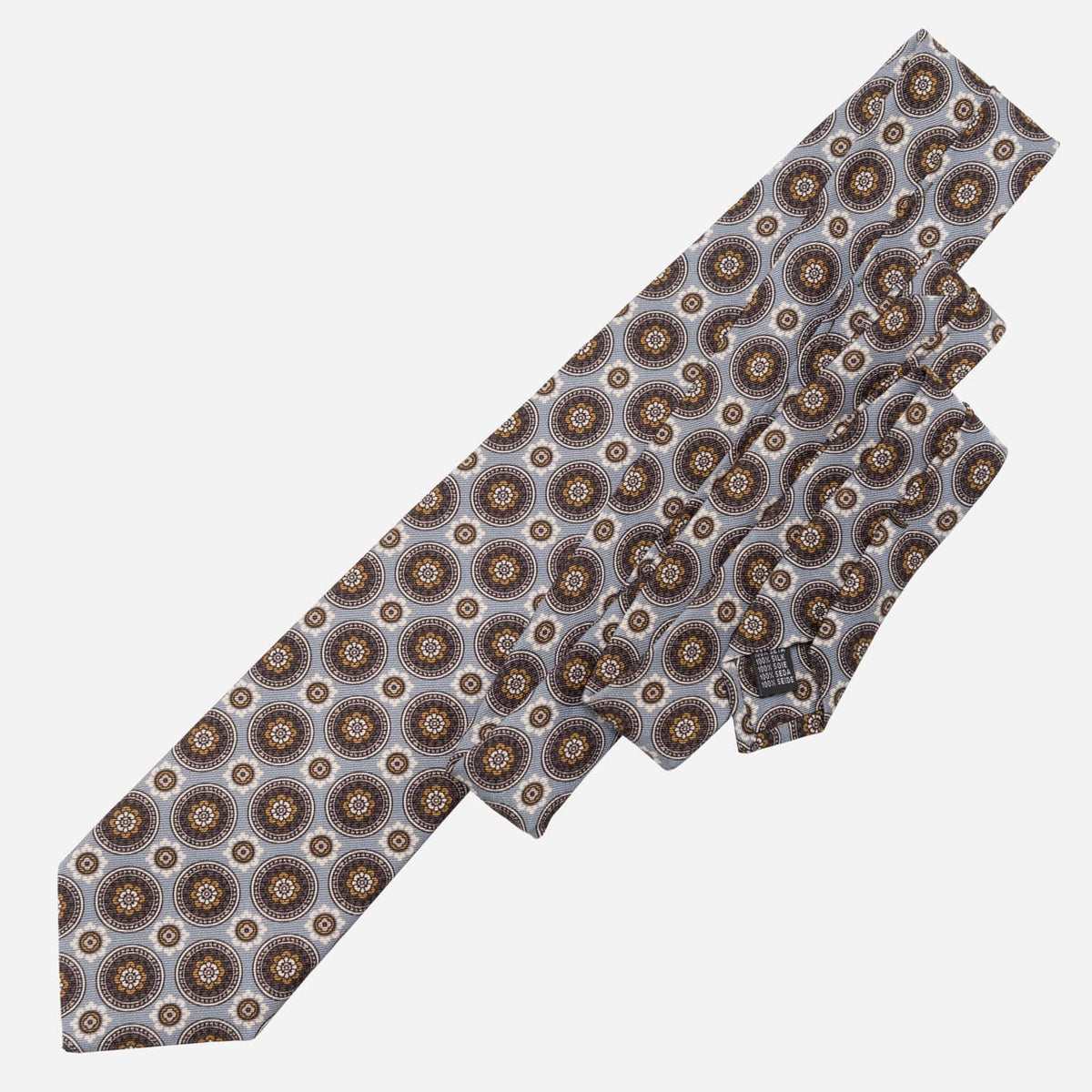 Grey Handmade Italian Silk and Wool Tie