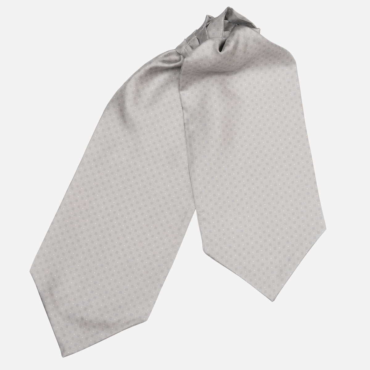 Grey Italian Silk Ascot Tie Day Cravat