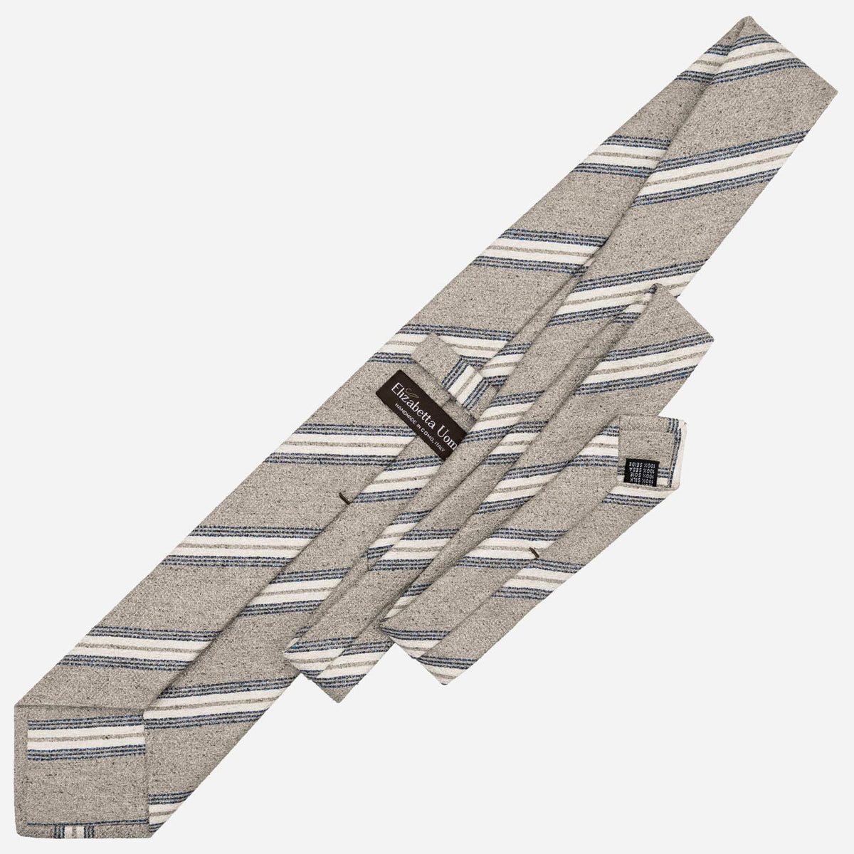 Sand Stripes Italian Designer Silk Tie
