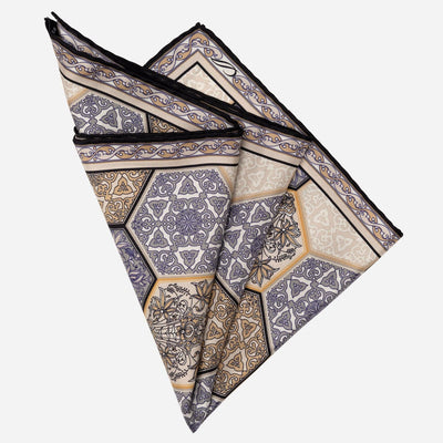Luxury Italian Grey Silk Pocket Square