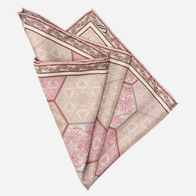 Luxury Italian Pink Silk Pocket Square