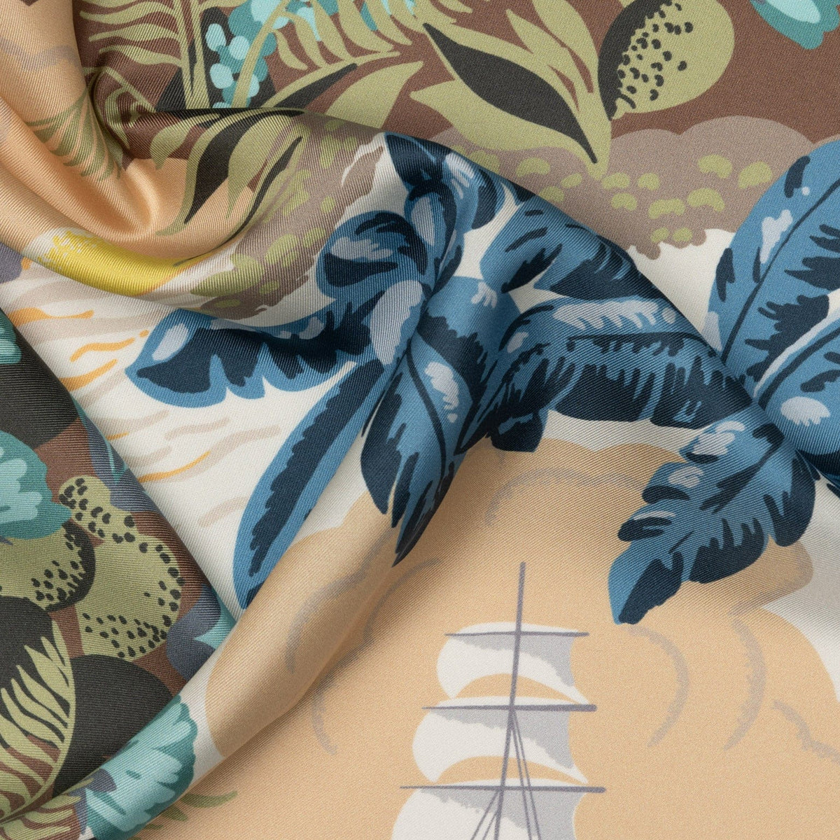Italian Designer Aqua Silk Pocket Square