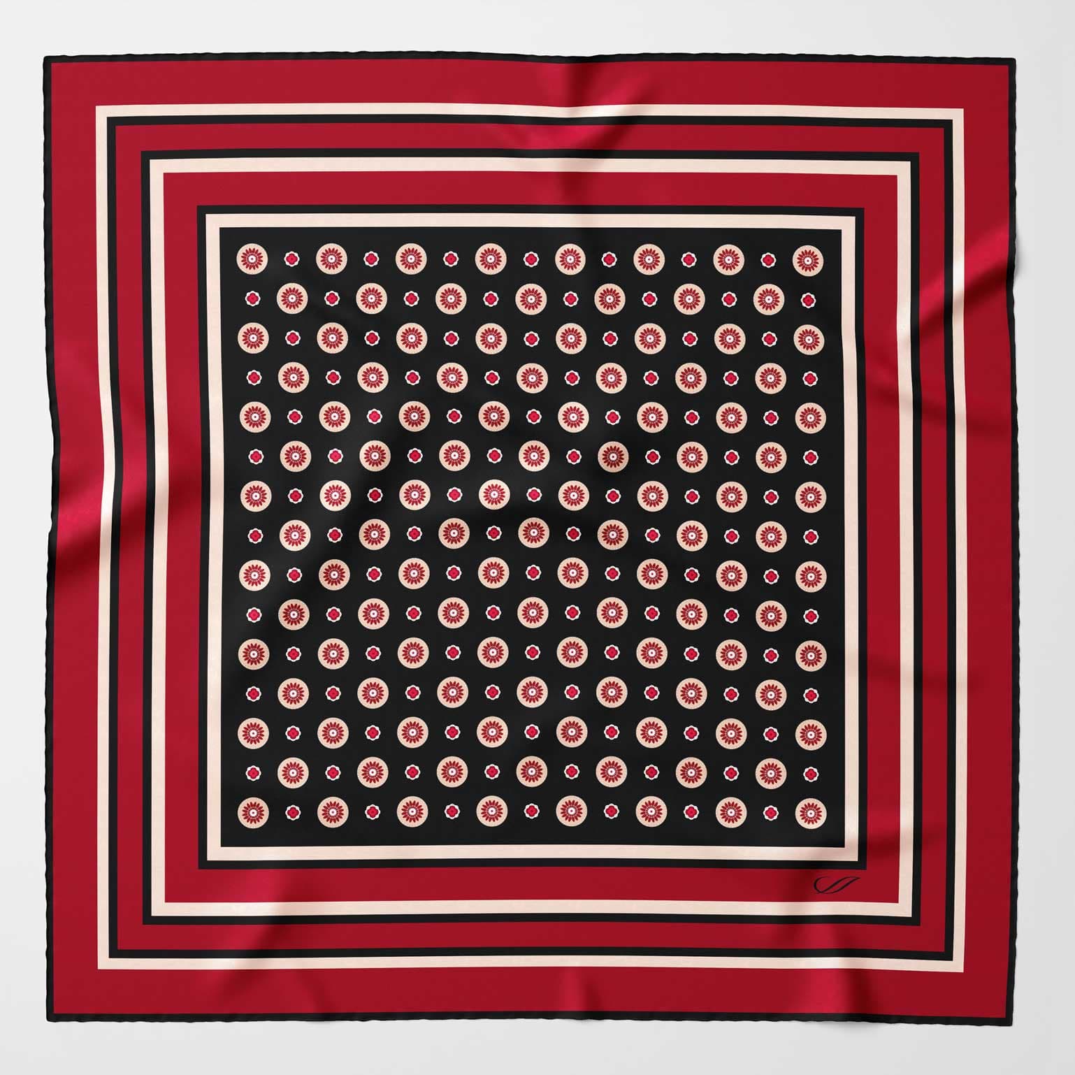 
Luxury handmade Italian silk pocket square hand rolled