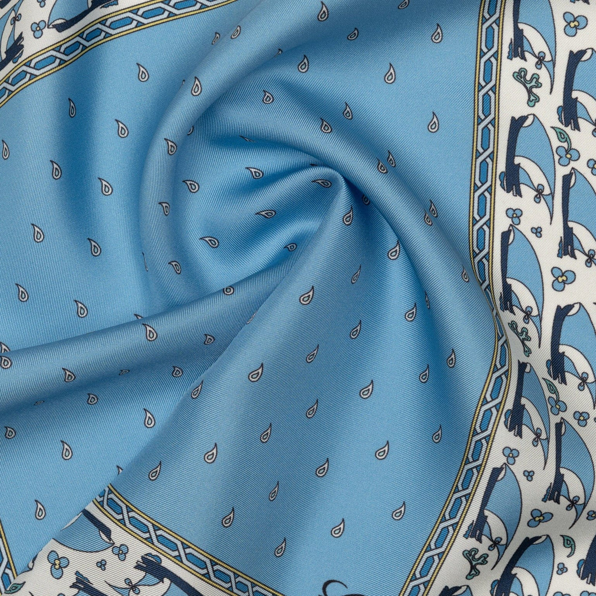 Light Blue Italian Silk Pocket Square